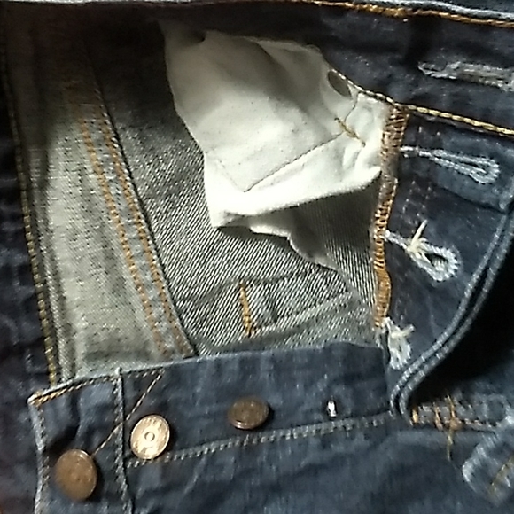 Distressed Jeans  Dark Classic Straight Hollister  26 X 30 - Picture 4 of 16